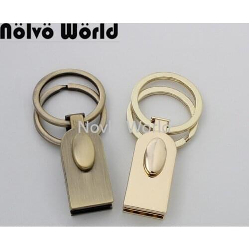 10-50 pieces 3 colors 2 size 65X17mm 76X19mm Double Key Rings Exquisite Key Ring Spilt Ring T-shape For Keychain Fob
