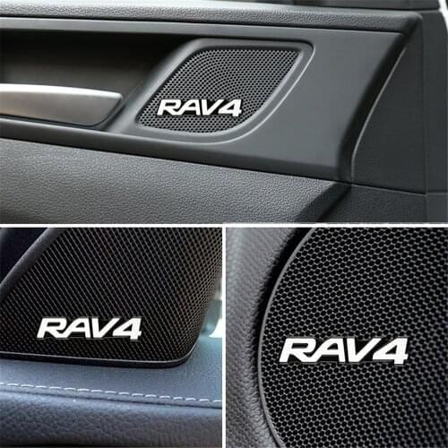 10pcs car audio decorate 3D Aluminum Badge Emblem Sticker For Toyota RAV4 Auto Cover Accessories Car-Styling