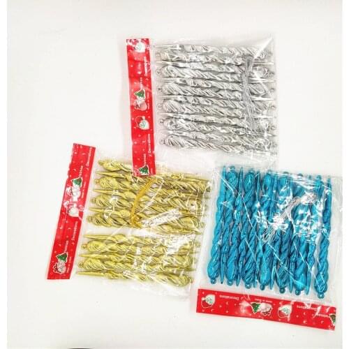 12pcs 13cm Simulation Ice Xmas Tree Hanging Ornament Fake Icicle Prop For Winter Frozen Party Christmas Tree Hanging Decoration