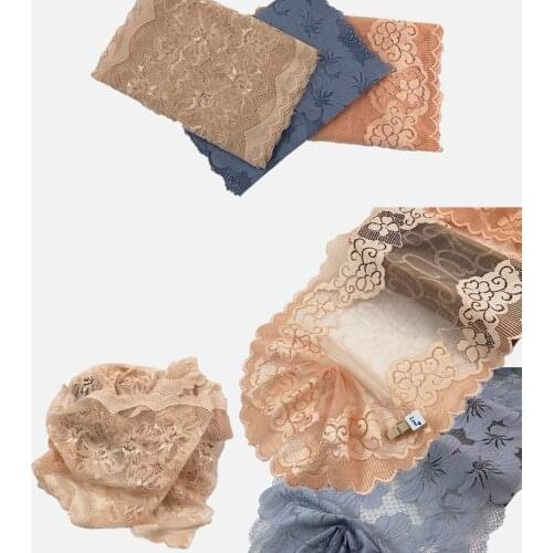 2018 New Arrival 1 Meter Super Wide Handmade Hair Decoration Stretch Lace Trim Wedding Dress Skirt Elastic Lace Trim