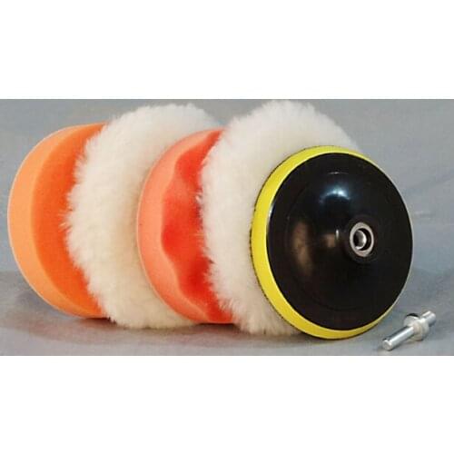 6pcs Set auto polishing sponge round wool ball 100mm 4" Sealing glair sponge pads drill grinder dedicated car