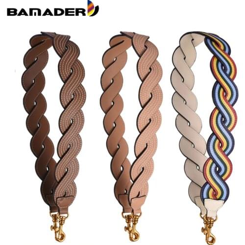 Genuine Leather handbag accessories bag shoulder strap shoulder slung female bag belt color ethnic wind long shoulder strap