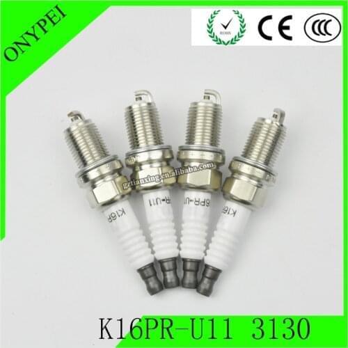 K16PR-U11 3130 Spark Plug For Hyundai 1 2.0/2.7L Sportage Pajero Hafei Saima Mazda3 1.6L Mazda2 Nickel alloy K16PRU11 K16PR U11
