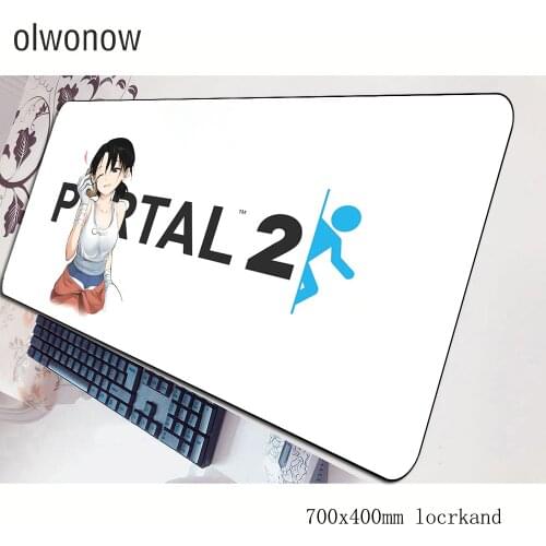 Portal 2 mouse pad High-end Computer mat 70x40cm gaming mousepad large cute padmouse keyboard games pc gamer desk