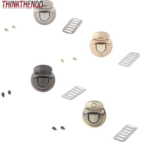 Metal Round Shape Clasp Turn Lock Twist Lock for DIY Handbag Bag Purse Hardware F3MD