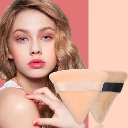 Multifunctional Triangle Puff High Elasticity with Strap Cosmetics Soft Cotton Face Powder Lightweight Puff for Home Use