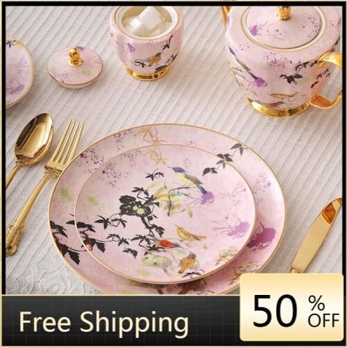 Porcelain Plate Set Porcelain Tableware Kitchen Plates Dinner Serving Bone China Dinner Plates Set Dinner Plates Set Dinnerware