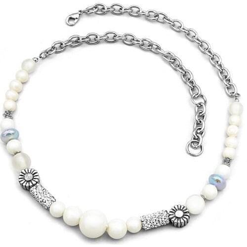 Natural Freshwater Pearl & Acrylic Pearl Mixd Special Design Baroque pearl Cool Girl Jewelry Gift Women Wholesale 2021 trend