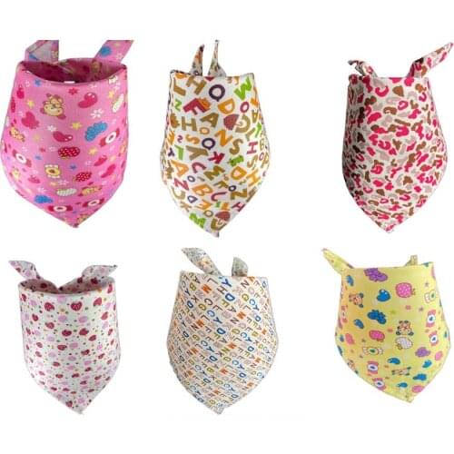 Wholesale 50pcs/lot New Mix 50 Colors Adjustable New Dog Puppy Pet bandana Collar dog bandanas Cotton Most Fashionable