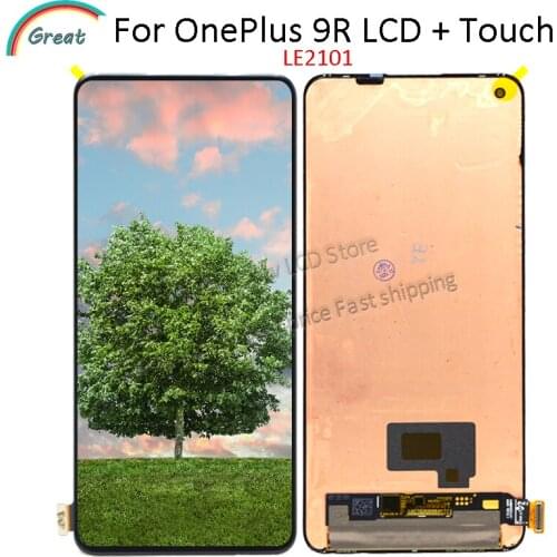 6.55'' Orignal Amoled For OnePlus 9R LE2101 LCD Screen DisplayTouch Panel Digitizer Assembly For OnePlus 9 R 1+9R Display