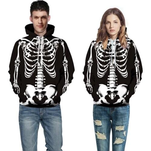 Popular 3D digital printing casual long sleeve hooded couples pullover in Europe and America hoodies women