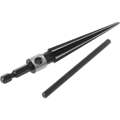 3-13mm Bridge Pin Hole Hand Held Reamer T Handle Tapered 6 Fluted Chamfer Bit Reaming Woodworker Core Drill Cutting Tool