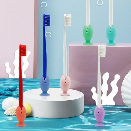 Cartoon Fish Silicone Toothbrush brush holder for kids,Toothbrush Base Toothbrush Storage Tool Bracket bathroom accessories Hot