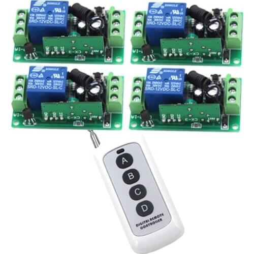 Door access control system 24V DC 1CH Wireless Remote Switch 315/433.92Mhz rf remote control light switch Receiver & Transmitter