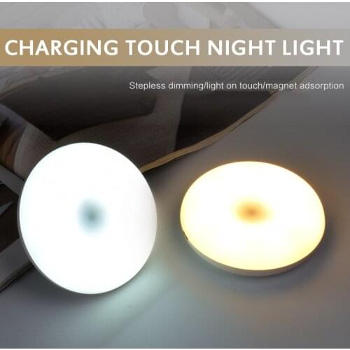 LED Rechargeable Magnetic Night Lights Touch Dimming Flashlight Led Indoor Outdoor Decor Wall Light Kitchen Cabinet Light Lamp