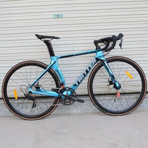 TWITTER Full carbon fiber Double disc brake 700C Road Bike 22 Speed for SHIMANO 105/R7000 Shift System