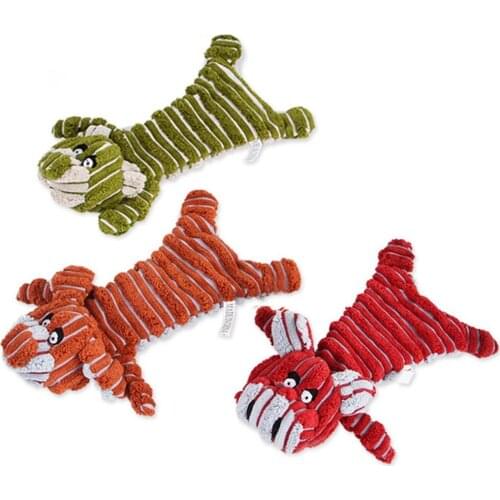 Pet Dog Funny Toys Squeaking Stuffed Plush Toys Cute Animals Shape Interactive Toys