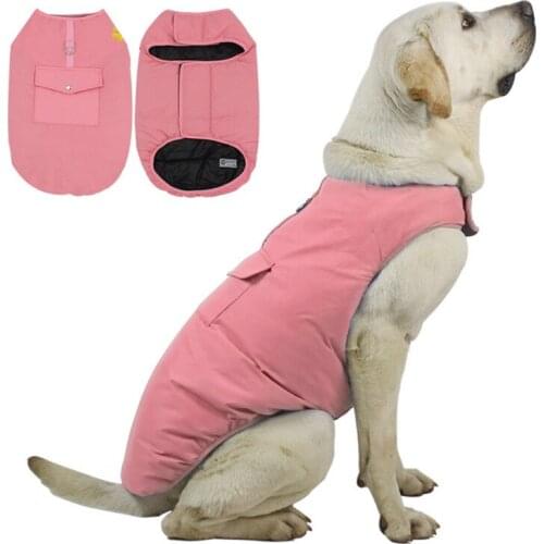 Winter Pet Dog Clothes Thicken Warm Jacket For Small Large Dogs Waterproof Puppy Pet Coat Pug French Bulldog Clothing