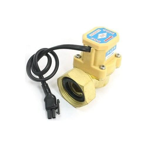 1/2PT to 1PT M/F Thread Brass Water Heater Flow Sensor Flowmeter 0.75-5L/Min 220V