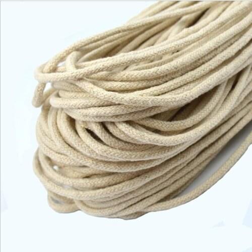 100meter/Roll cotton cored rope bundle drawstring luggage trimming rope hand-made DIY rope