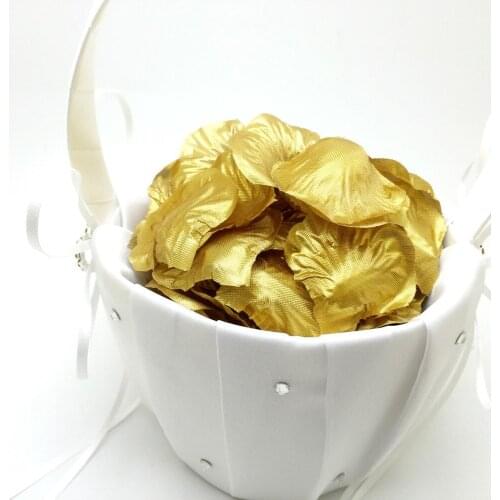1000pcs/lot Gold Silk Rose Petals Flower Wedding Banquet Supply Decor Many Colors Celebration Hot Sale