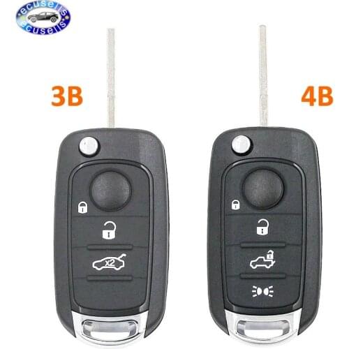 3/4 Button Folding Flip Remote Key Shell for Fiat Egea Tipo 500X new model keys