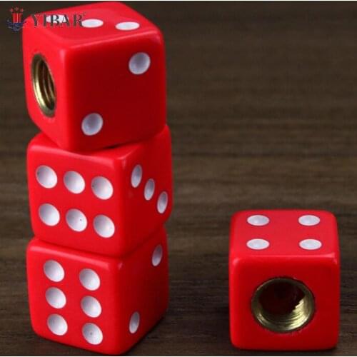 4Pcs Universal Dice Tire Tyre Car Auto Truck Valve Stem Cover Caps Wheel Rims