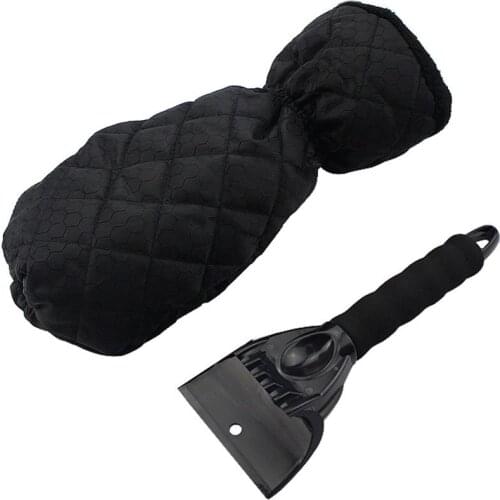 2020 Car Ice Scraper Mittens Windshield Cleaning Snow Shovel Waterproof Thick Lined Glove Ice Scraper Tool For Auto Window