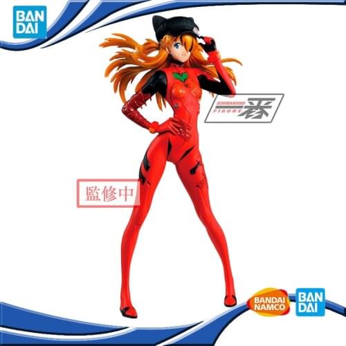 BANDAI Banpresto EVA One Eye Asuka Langley Soryu Cat-ear Cap Ver. Anime Evangelion Model Kids Action Figure Toys Halloween Gift