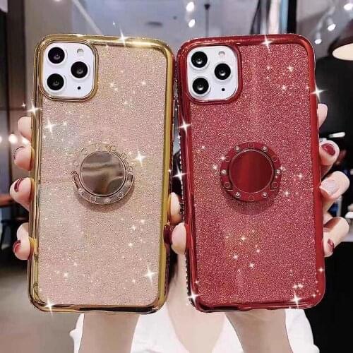 Magnetic Ring Holder Glitter Case For Iphone 11 Pro XS Max XR X 8 7 6 6S Plus Samsung Galaxy Note 10 9 8 S20 Ultra S10E/9/8 Plus