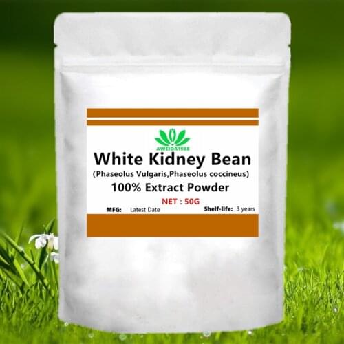 50-1000g Pure White kidney bean Extract Powder,Phaseolus vulgaris,Phaseolus multiflorus,Phaseolus coccineus Powder