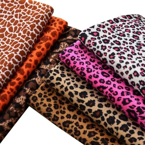 Cheap Sewing Fabric Leopard Print Plush Fabric For Diy Pets' Clothes And Sofa Cover Toys Material Accessories TJ1226