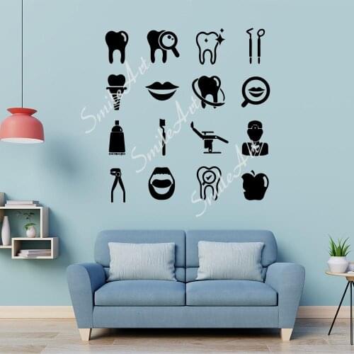 Hot teeth Wall Art Decal Wall Stickers Pvc Material For Baby Kids Rooms Decor Sticker Mural