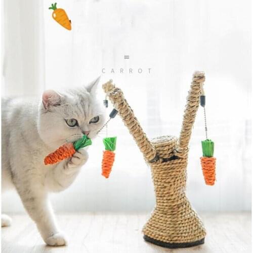 Pet Cat Toys Interactive Tree Tower Shelves Climbing Frame Scratching Post Sisal Rope Grinding Cotton Rope Creative Toy