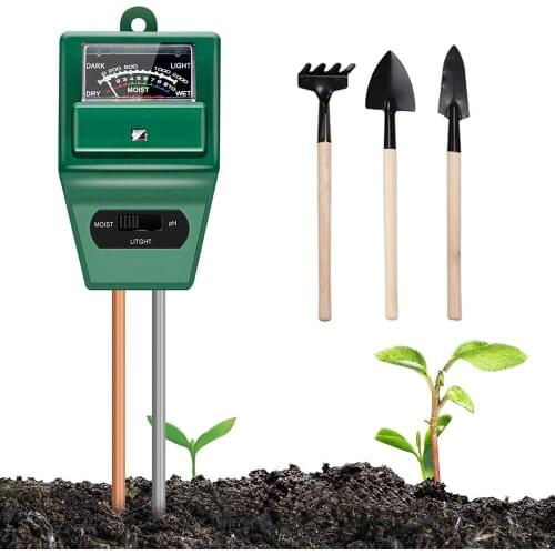 Soil Moisture Meter Plant Test - 3-in-1 Soil Test Kits Moisture/Light/pH Meter for Garden Farm Lawn Planting Hygrometer