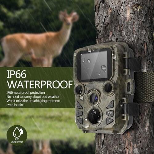 16MP 1080P Mini Trail Photo-traps IP66 Hunting Camera Game Trail Camera Outdoor Wildlife Scout Guard Wildcamera with PIR Sensor