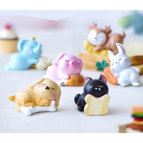 Resin Home Miniature Decorations Figure for Mushroom Figures Figurines Accessories Fairy Horse Animal Garden Miniatures Figurine