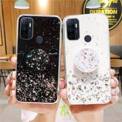 Bling Glitter Soft Cover For Oppo A52 A72 A92 Case Silicone OPPO A3S A5S A1K A11 A15 A37 A39 A53 A33 A32 A54 A55 A57 A59 Holder