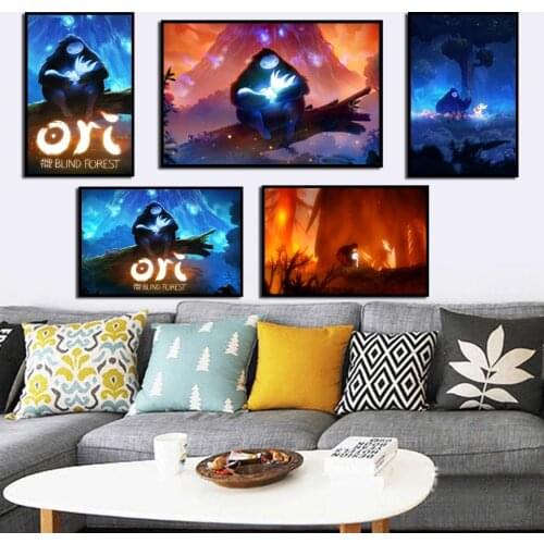 "Ori and the Blind Forest" Nordic Canvas Wall Art Living Room Bedroom Game Poster Home Decoration