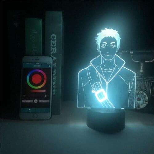 Table 3D Lamp Kids Room Night Sleeping Light Haikyuu Daichi Sawamura Anime Nightlight Color Changing Atmosphere Decor Gift