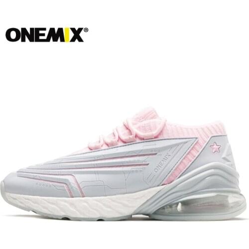 Onemix 2020 New Designers Popular Air Cushion Sneakers Women Lace-Up Shoes High Top Chunky Casual Shoes Woman Running Shoes