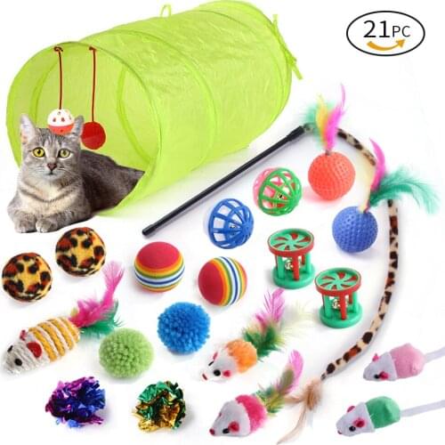 New pet toy set, cat channel, funny cat, stick and mouse supplies