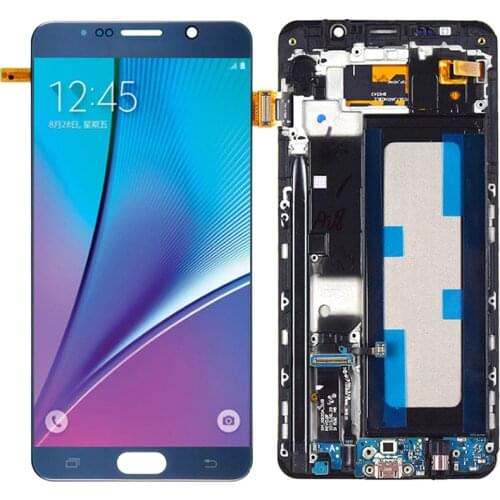 Original N920F LCD For Samsung Galaxy Note 5 LCD Frame Assembly 5.7 Inch AMOLED Screen For Samsung Note 5 N920F Display