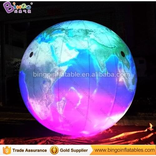 Customized 10 feet inflatable earth ball decorative 3 meters giant inflatable earth balloons with LED toys