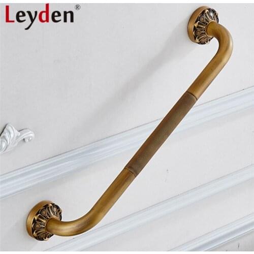 Leyden Copper Bathroom Grab Bar Toilet Handrails Wall Mounted Antique Brass/ ORB disable Shower Safety Handle Bathroom Accessory