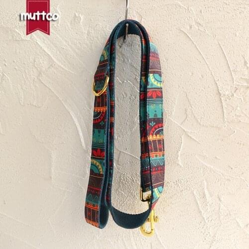MUTTCO retailing ethnic style colorful handmade soft THE MAYA self-created dog leash 5 sizes UDC043B