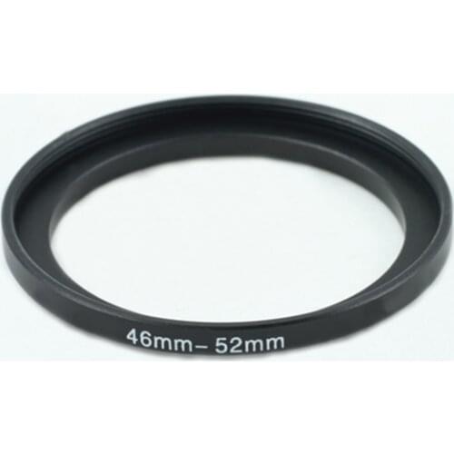 46-52mm 46mm to 52mm Step-up Metal Filter Adapter Ring Black 46-52
