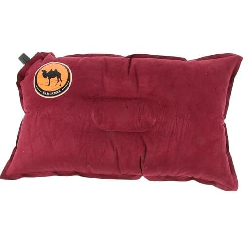 Self Inflating Camping Pillow Travel Cushion Head Rest Hiking Home Outdoors