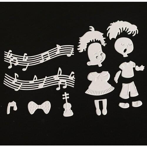 SCD1121 Boy Girl Metal Cutting Dies For Scrapbooking Stencils DIY Album Cards Decoration Embossing Folder Craft Die Cuts Tools