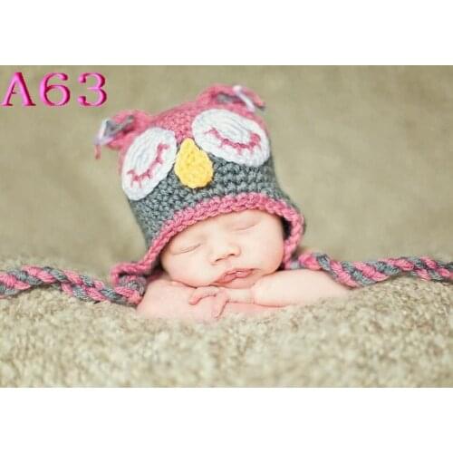 New Baby Hat Soft Newborn Knitted Hat Cap Infant Photography Props Crochet Pictures Accessories Bonnet A63